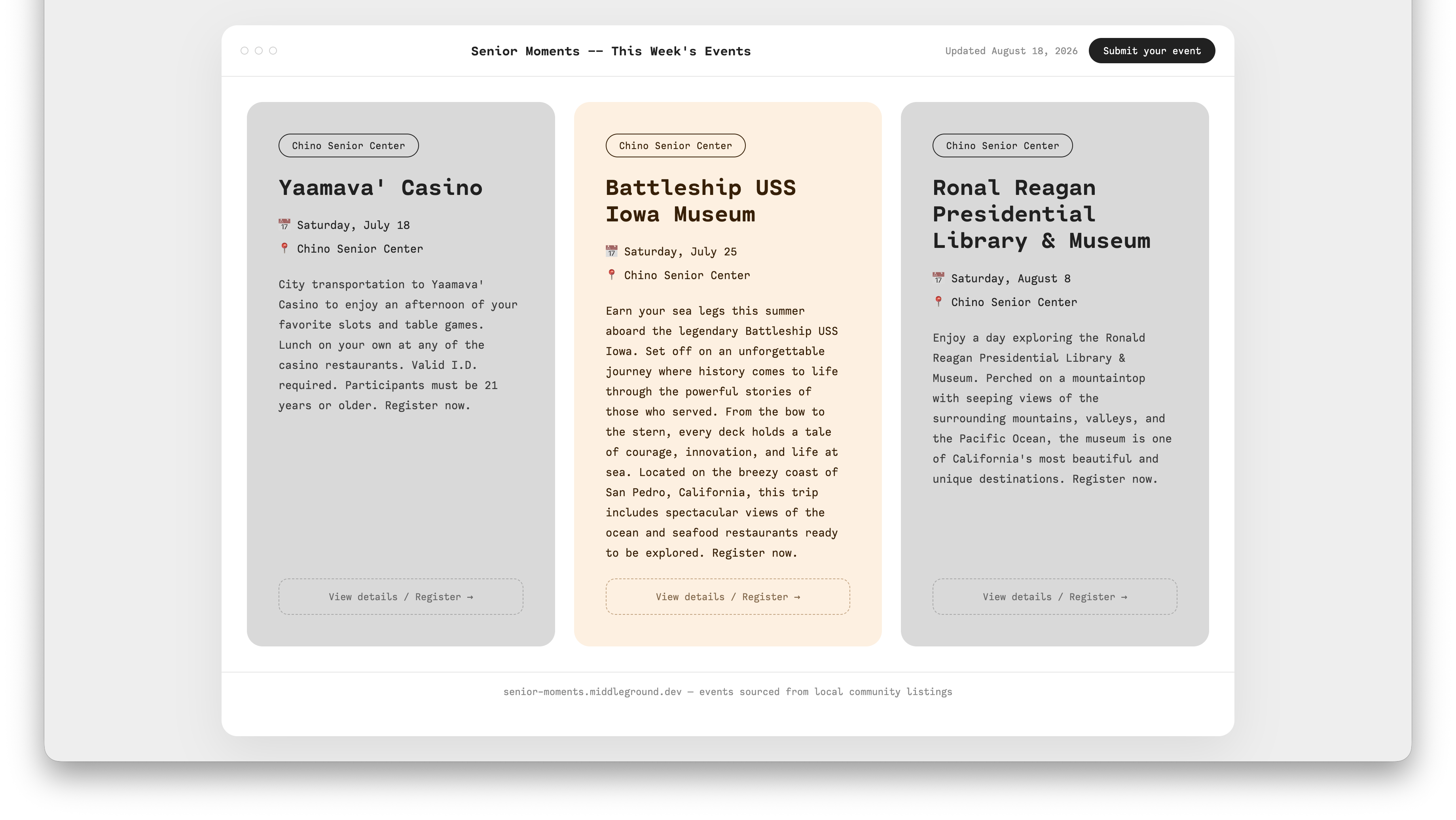 senior-moments site screenshot